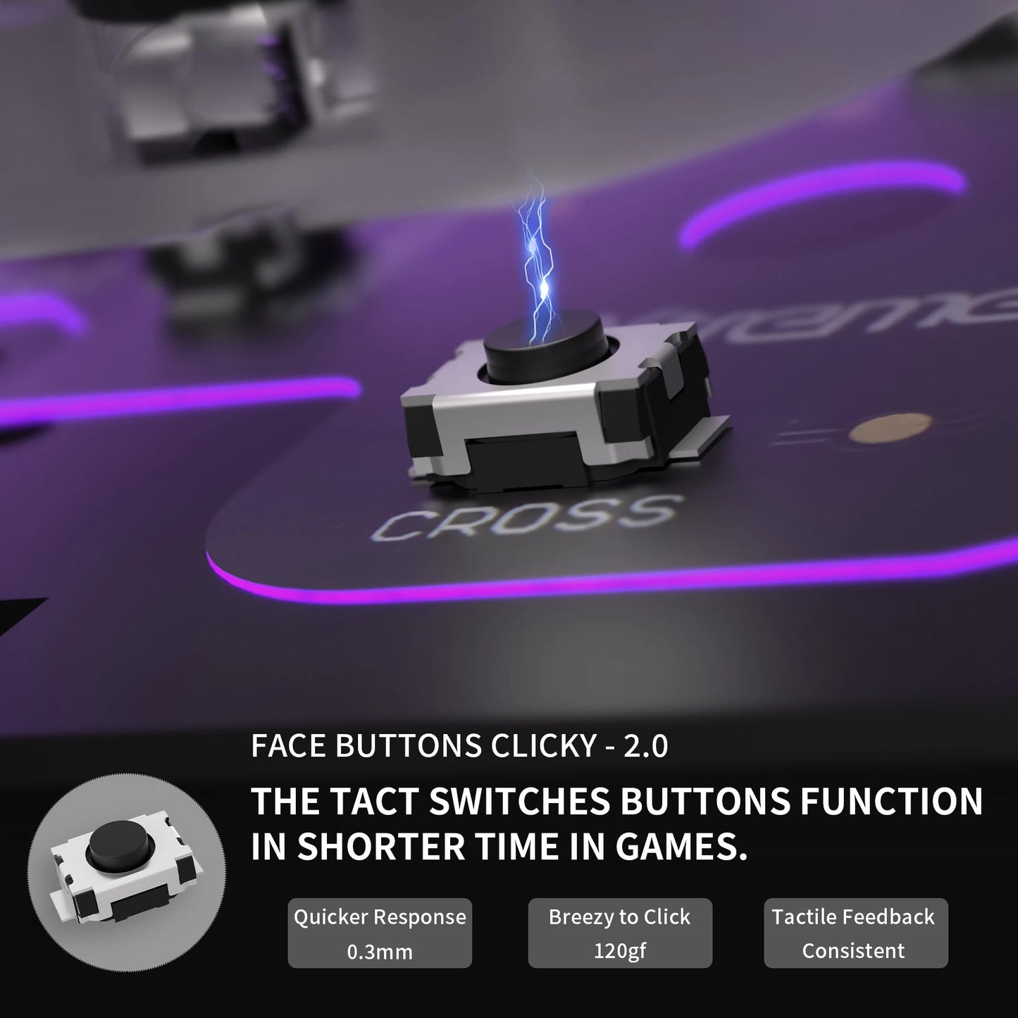 eXtremeRate Whole Clicky Kit V2 for ps5 Controller BDM-040/050/060 Shoulder Face Buttons, Micro Switch Clicky Hair Trigger Kit