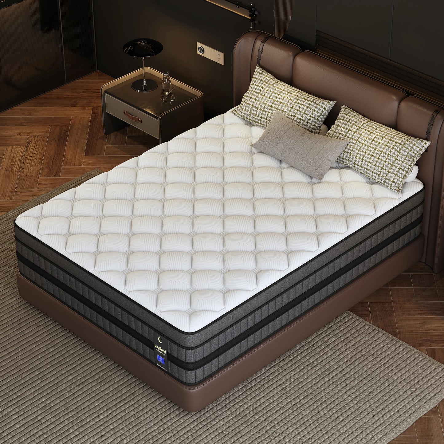 Full-Size Hybrid Mattress 12/14-Inch Medium Firm Gel Memory Foam with Pocketed Springs Boxed - Comfortable Mattress