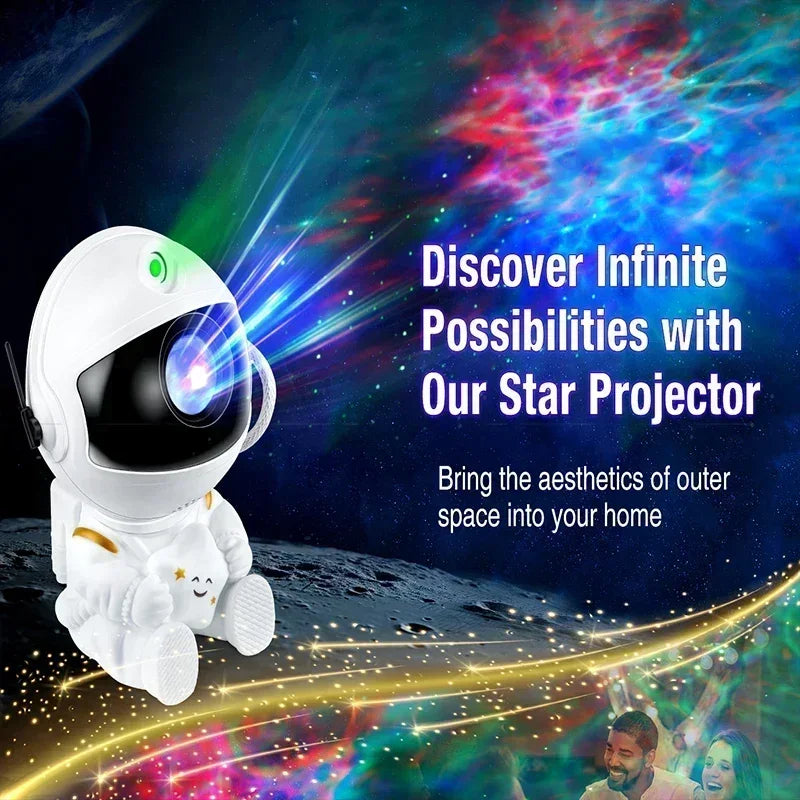 Galaxy Light Projector Featuring Various Nebula Settings, an Astronaut Design with Remote Control, Perfect for Bedroom Ambiance, Room Decoration, Parties, And an Excellent Gift for Friends During Halloween And Christmas Child