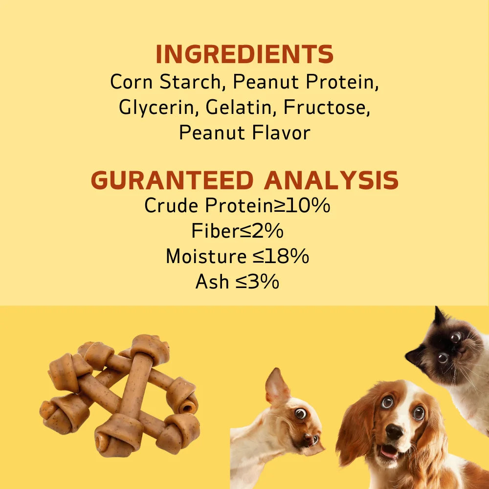 7.05oz/14.11oz Peanut Butter Bone for Dogs All Natural Healthy Easily Digestible