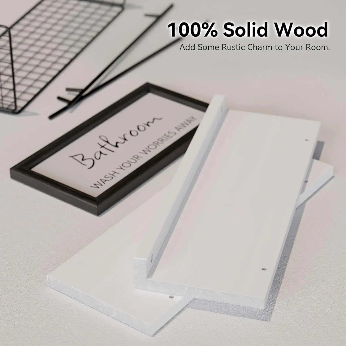 Floating Shelves for Bathroom Wall Decor and Storage Solution
