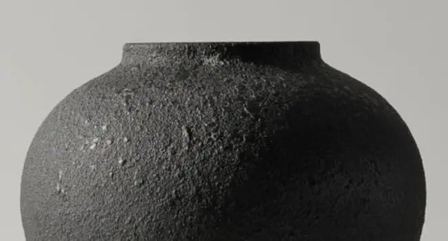 Large Black Vase for Flowers Decor Living Room - 8.6in Tall, Matte Black | Arlo Vase For Dining Coffee Table Centerpieces, Wabi Sabi Decor, Big Decorative Modern Vase