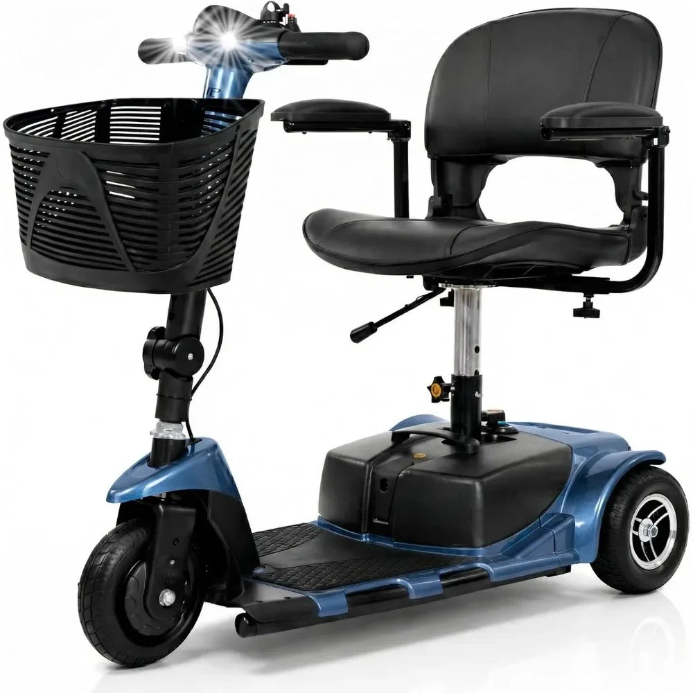 New Best Deal US Shipping Folding Mobility Scooter for Adults Electric 3 Wheel Power Wheelchair Compact Travel Long Range Batter