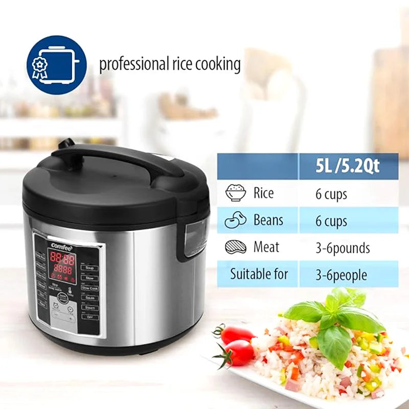 Household Rice Cooker 12 Cooking Programs Large Capacity Programmable High-End Rice Cooker
