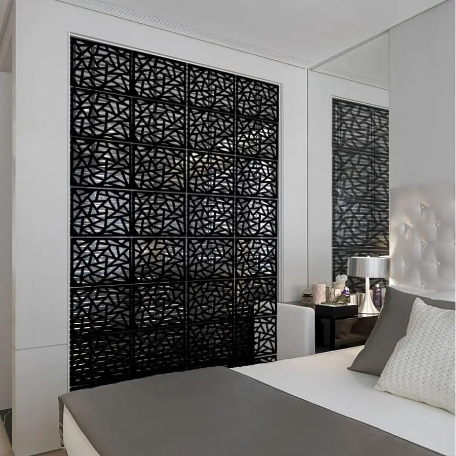 Hanging Room Divider Made of Environmentally PVC, 12 PCS Room Divider Partitions Panel Screen for Decorating Bedroom, Dining, St