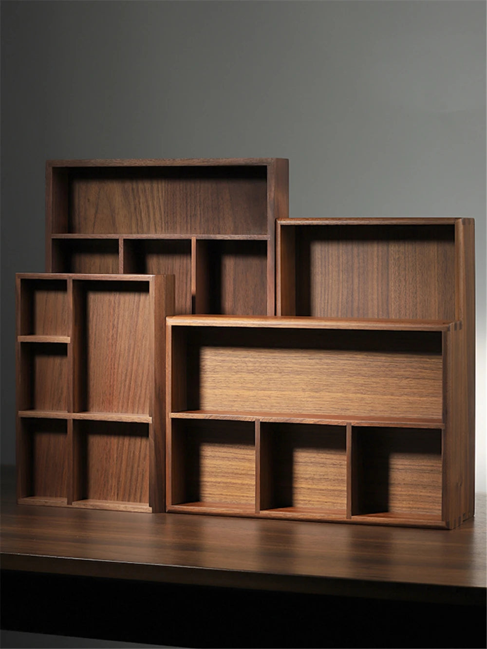 Black Walnut Wood Storage Box Chinese Tea Table Living Room Office Desktop Key Jewelry Solid Wood Tea Set Storage Box