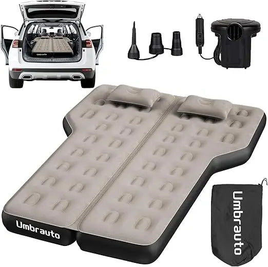 Umbrauto 78.7" SUV Air Mattress Fits Mid & Full Size SUVs (Not for Compact SUVs), Inflatable Car Bed for Back Seat with Rear Seats Folded| Extended Airbed for Minivans Cargo Area Camping