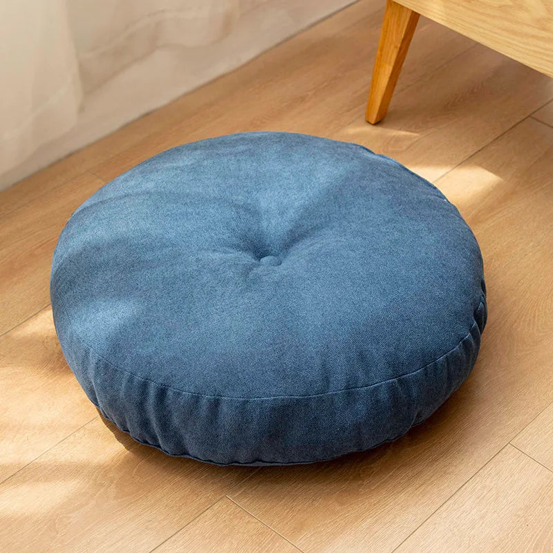 Floor Seat Pillow Solid Color Suitable for Meditation Yoga Round Seat Pads Mat Pouf Sofa Chair Bed Car Seat Pillows Cushions