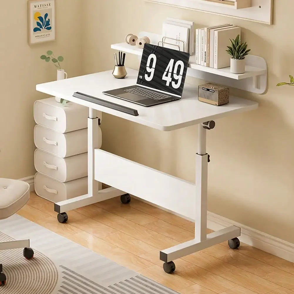 Foldable Standing Desk with Wheels – Compact Fixed-Height Table for Home Office & Small Spaces