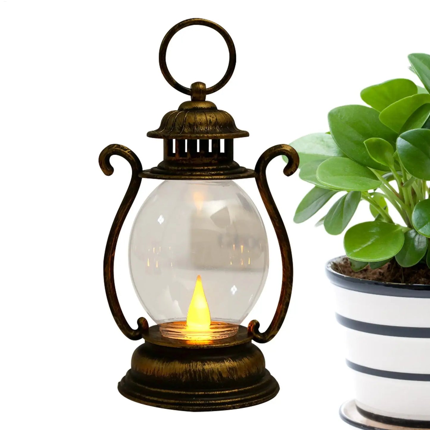 Retro Desk Lamp Battery Powered LED Retro Portable Lantern Home Decor Lights LED Tent Light For Living Room Patio Festival Decor