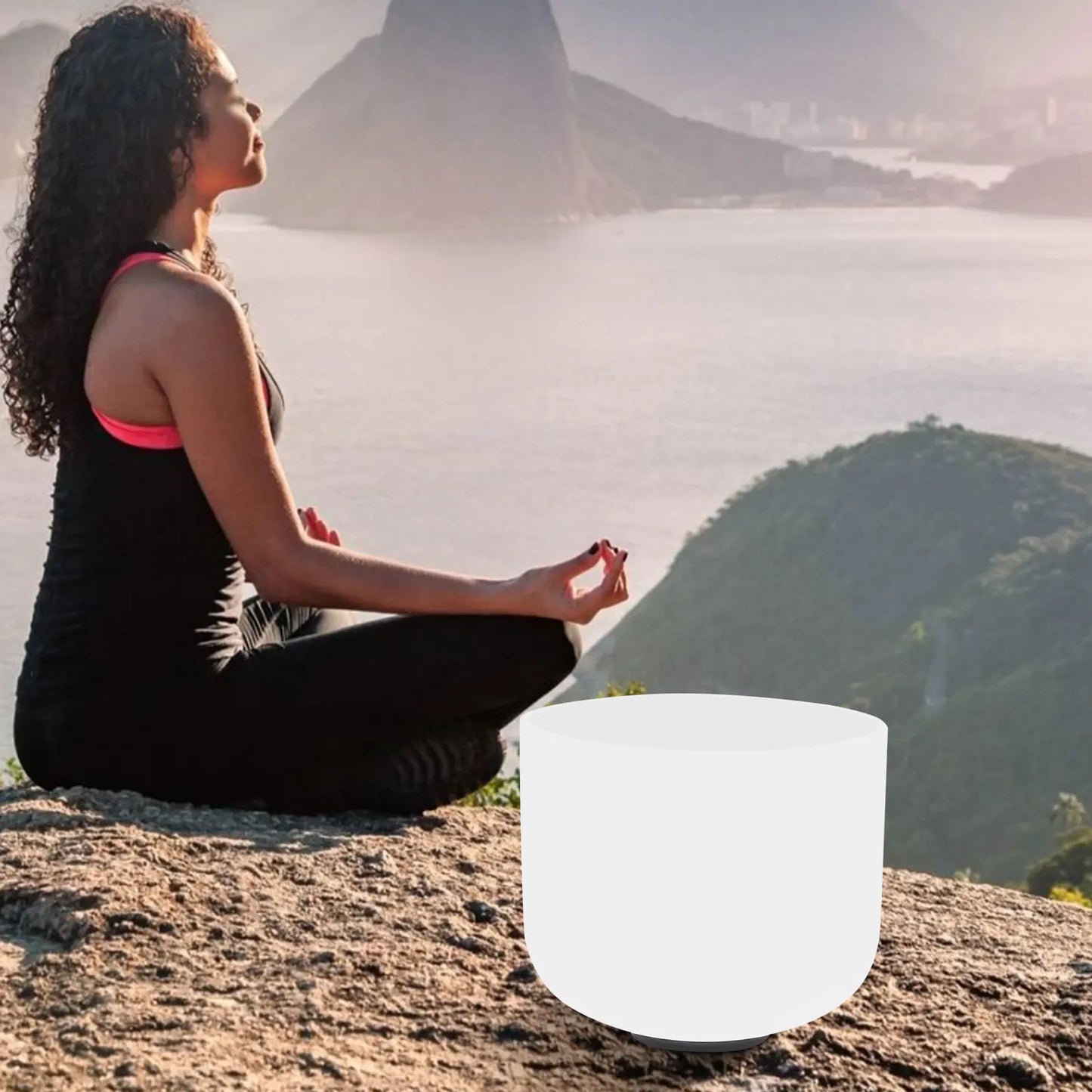 Quartz Singing Bowl for Sound Healing, 432Hz Meditation Bowl with Pure Tone for Chakra Balancing, Yoga & Stress Relief