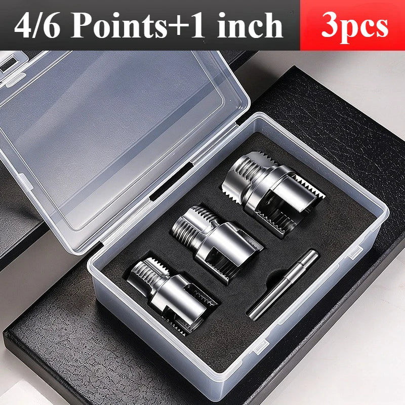 3pcs/set Ppr/pvc Water Pipe Threader Tapping Tool Internal Thread External Thread Integrated Die Water Pipe Opener
