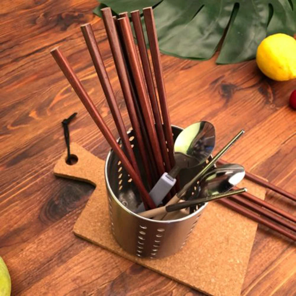 1Pcs Cutlery Holder Organizer Drainer Spoon Fork Chopsticks Storage Basket Rack Anti-rust Stainless Steel Home Kitchen Appliance
