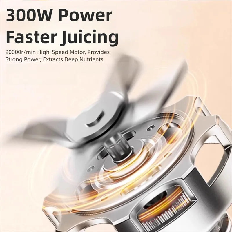 Electric Juicer 4-Blade Three-Dimensional Blade Head Household Small Multi-Functional Portable Juicer Blenders Food Processors
