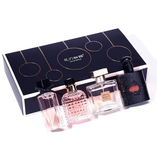 Flower Story Perfume 4-in-1 Gift Box Fresh and Longlasting Light Fragrance Perfume Set