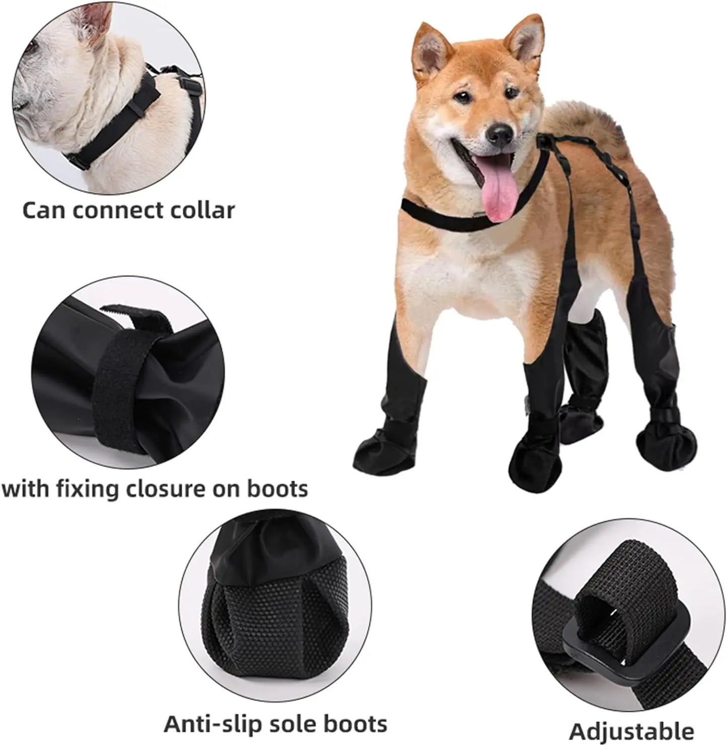 Outdoor Walking Dog Boot Leggings for Small Medium Large Dogs