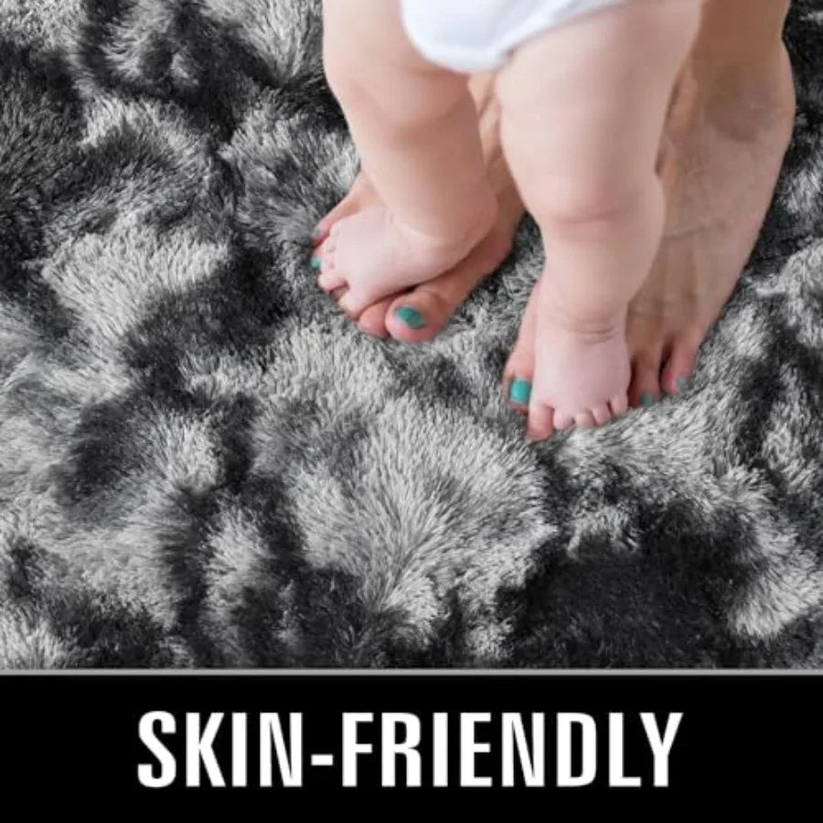 Super Soft Shaggy Rugs Fluffy Carpets 9x12 Feet Indoor Modern Plush Area Rugs for Living Room Bedroom Room Nursery Home Decor U