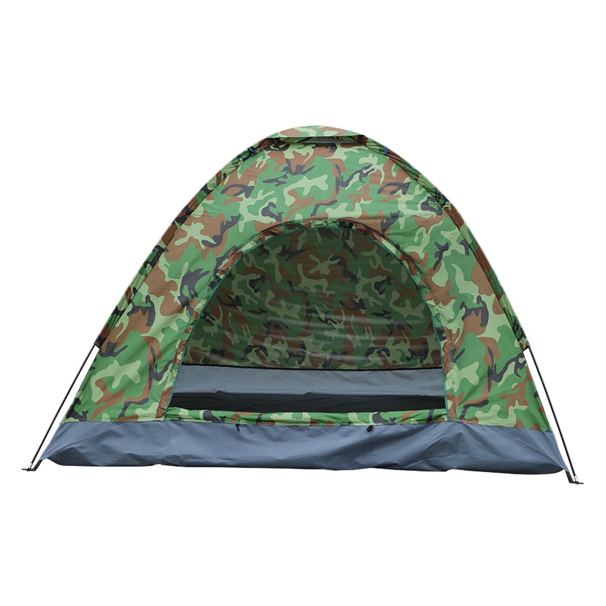 3 4 Person Camping Dome Tent Waterproof UV Proof 180T Silver Coated Polyester Fiberglass Poles Portable Bag Outdoor Camouflage
