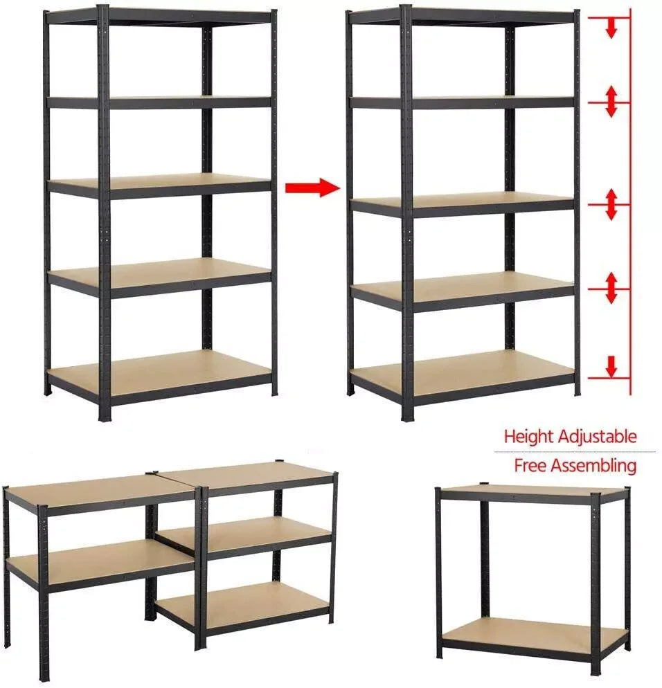 Shelving Units, 5 Tier Garage Shelf Metal Storage Rack