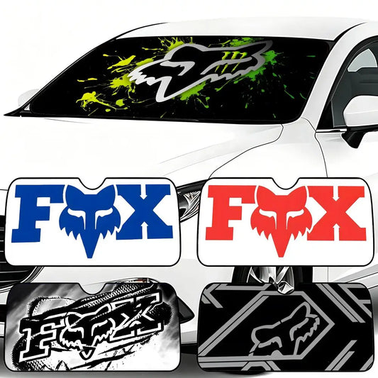 Sun Visor Car Windshield Sunshade  Foldable Automotive  Protection Sun Block Cover spoof FOX Racing