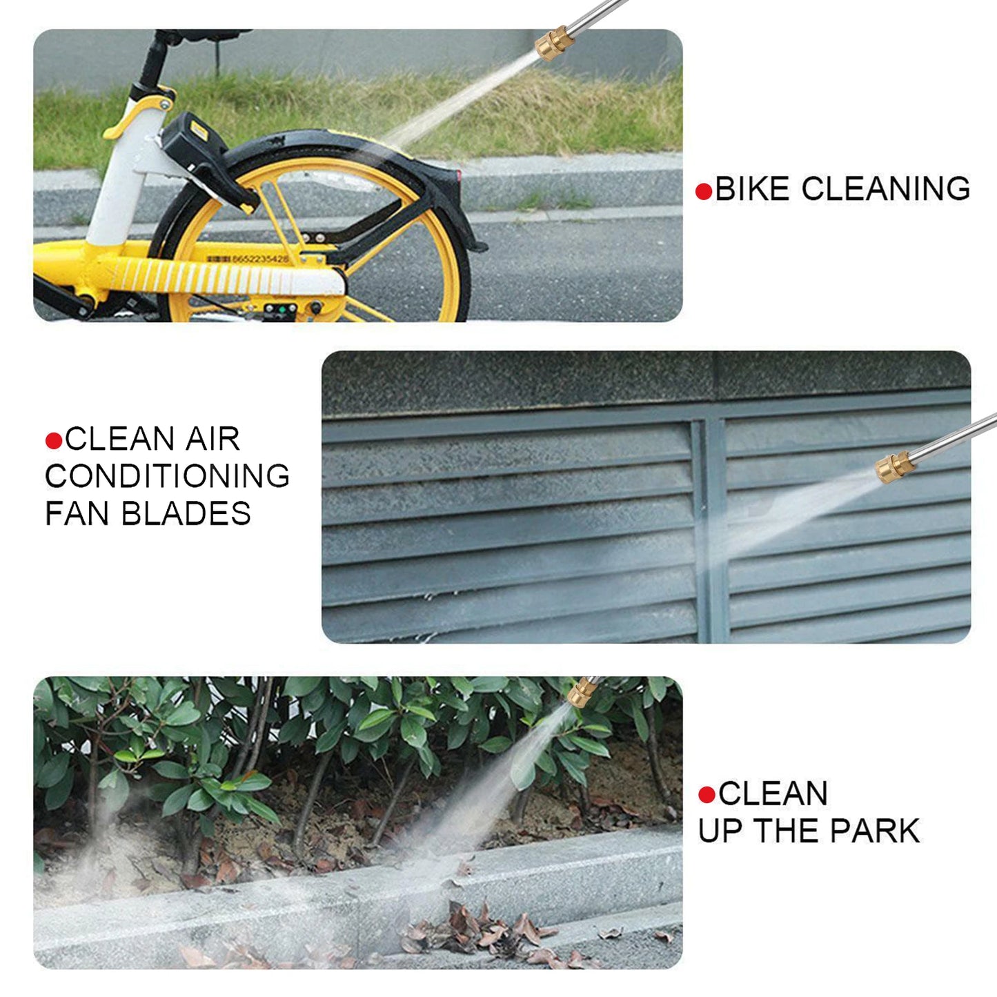 21V Electric Car Washer Gun Cordless 6-in-1 Nozzle High Pressure 900 PSI Brushless with 4.0Ah Battery for Car/House/Floor/Fence
