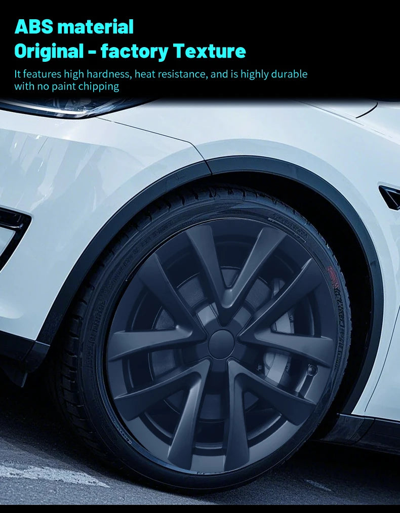 4PCS 18 Inch HubCap for Tesla Model 3 2017-2023 Arachnid Style Automobile Hubcap Replacement Wheels Cover Full Rim Accessorie