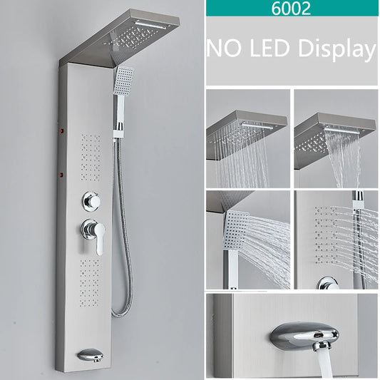 LED Shower Panel Spa Massage Jet Rain Shower System