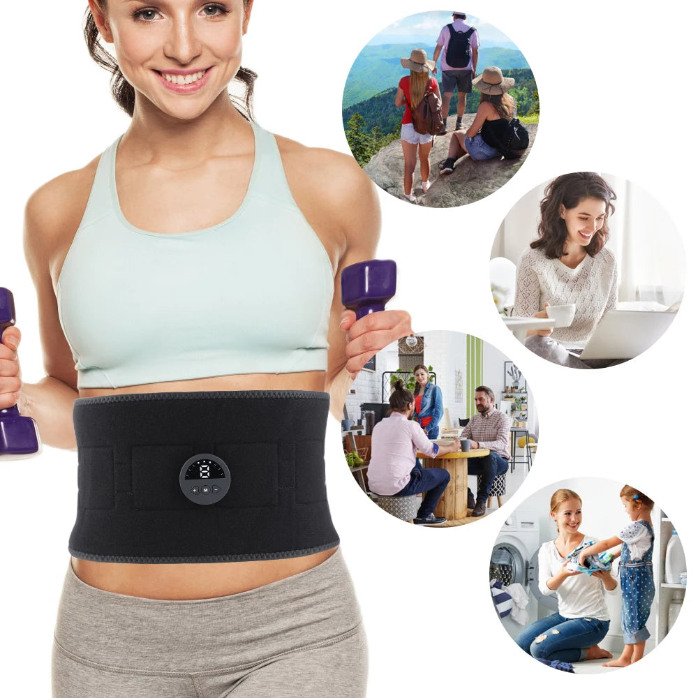 EMS Waist Abdominal Trainer Belt for Fat Burn Toning