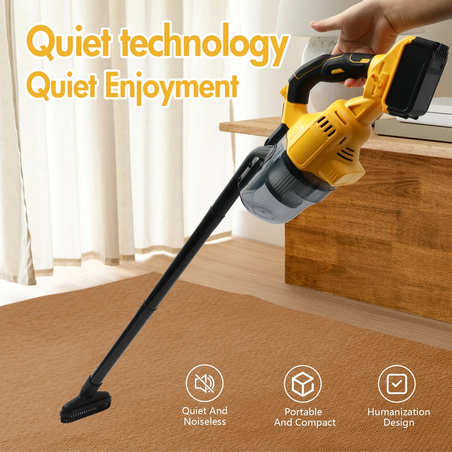 Vacuum Cleaner Cordless Handheld 20V Electric Vacuum Designed 500W Car Cleaning Hard Floor Household Appliance Carpets Household