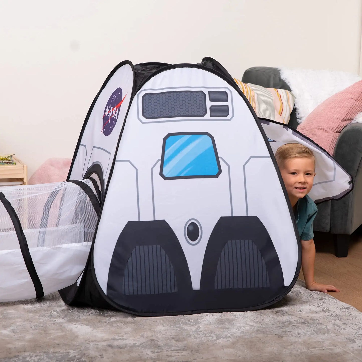 Joyfy Rocket Ship Play Tent Set With Tunnel Adventure