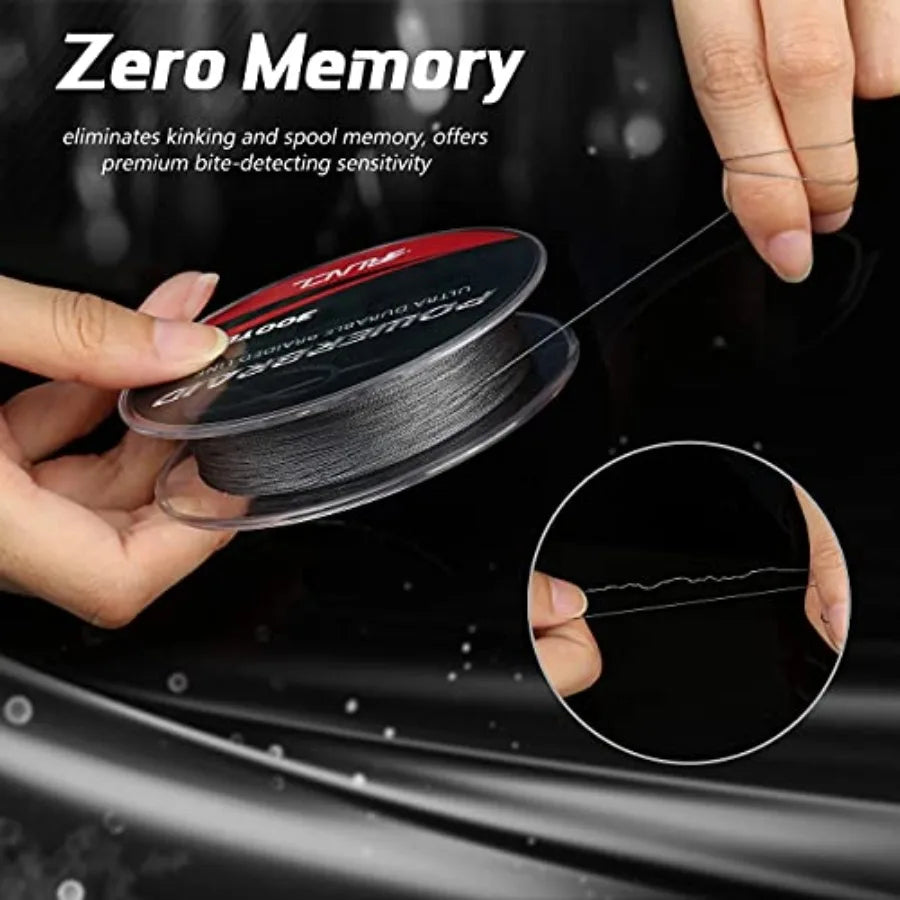 PowerBraid Fishing Line 4/8/9 Strands, Braided Fishing Line 300/500/1000Yds - Seamless Weaving Tech, Enhanced Coating Tech, Zer