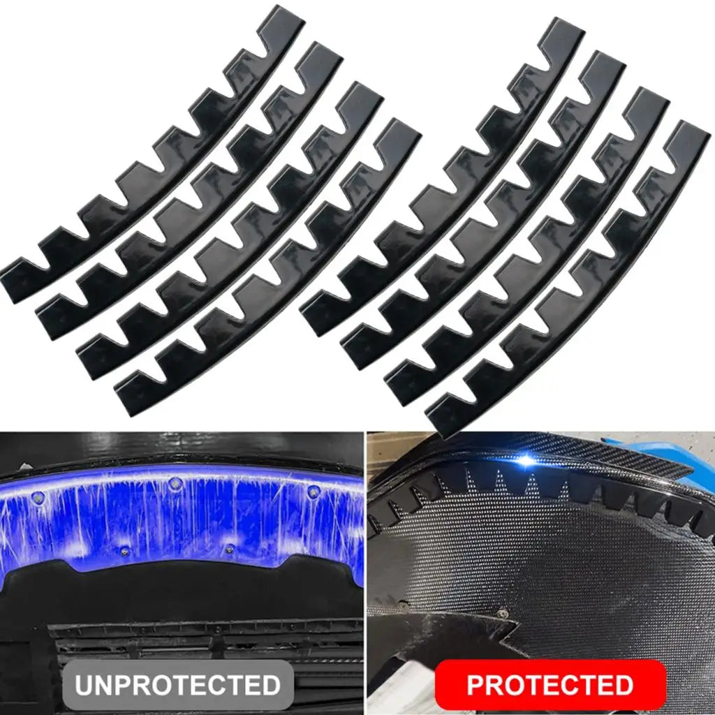 8Pcs SPORT Universal Car Front Bumper Guard Chassis Anti-Scratch Anti-Skid Kit Scrape Protector Skid Plate DIY with Pre-Attach