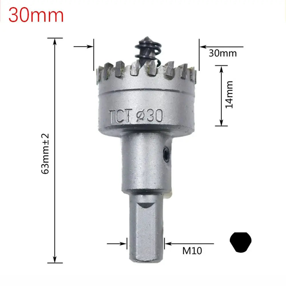 16~35mm TCT Hole Saw High Hardness Silver Hard Alloy Drill Bit Hole Opener Stainless Steel