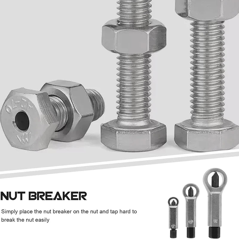 Rusty Nut Separation Wrench Damaged Screw Nut Splitter Remover Spanner Remove Cutter Tool Steel Wrench Hex Extractor Tools
