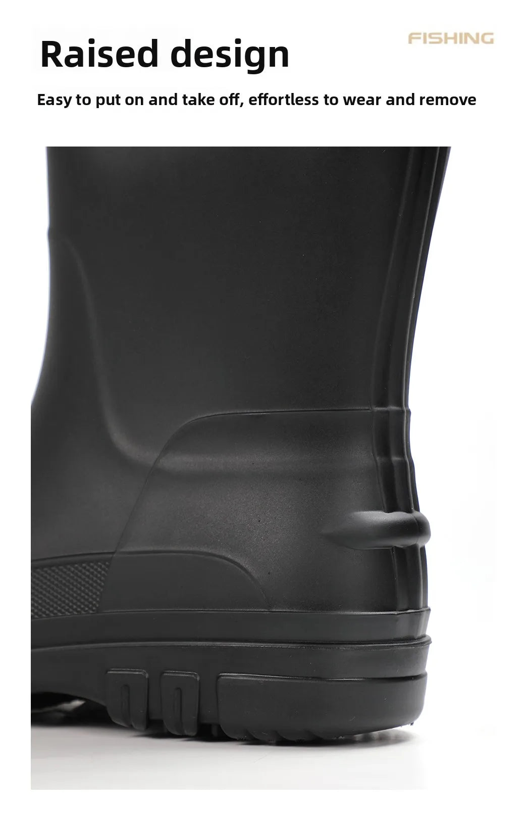 Foldable outdoor high-top rain boots men's lure waterproof anti-slip lure fishing wading boots rice transplanting stream tracing