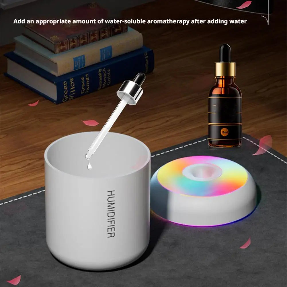 Mini Humidifier Humidification 7-color Breathing Ambient Light Aroma Diffuser Essential Oil Purifier Mist For Car Home Bedroom