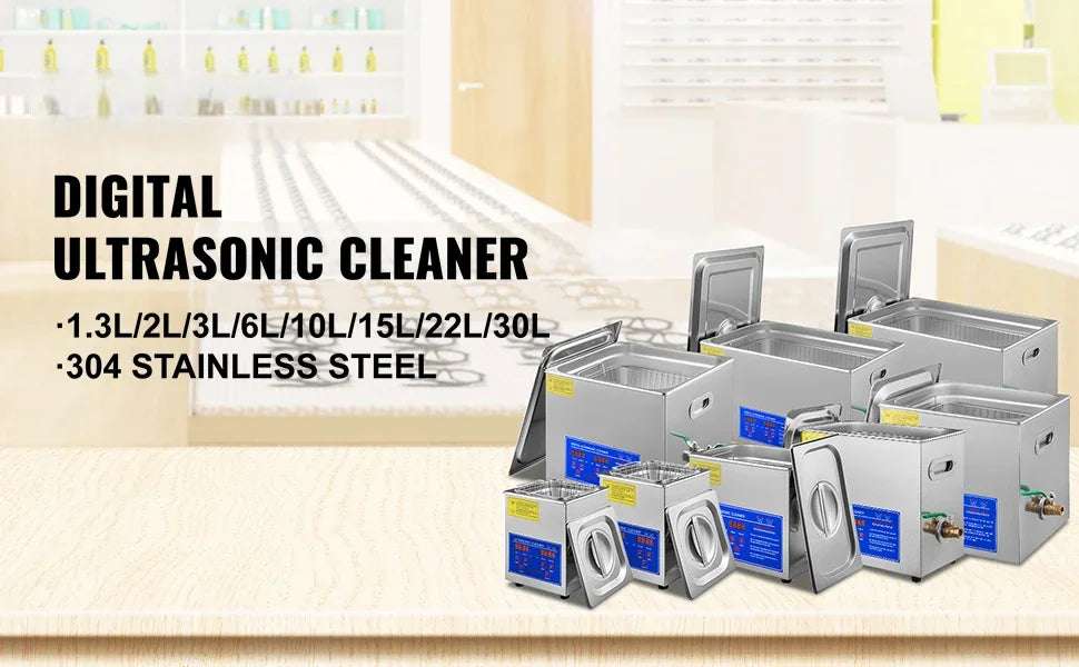 SucceBuy 1.3L 2L 3L 6L 10L 15L 22L 30L Ultrasonic Cleaner Lave-Dishes Portable Heated Washing Machine Ultrasound Home Appliances