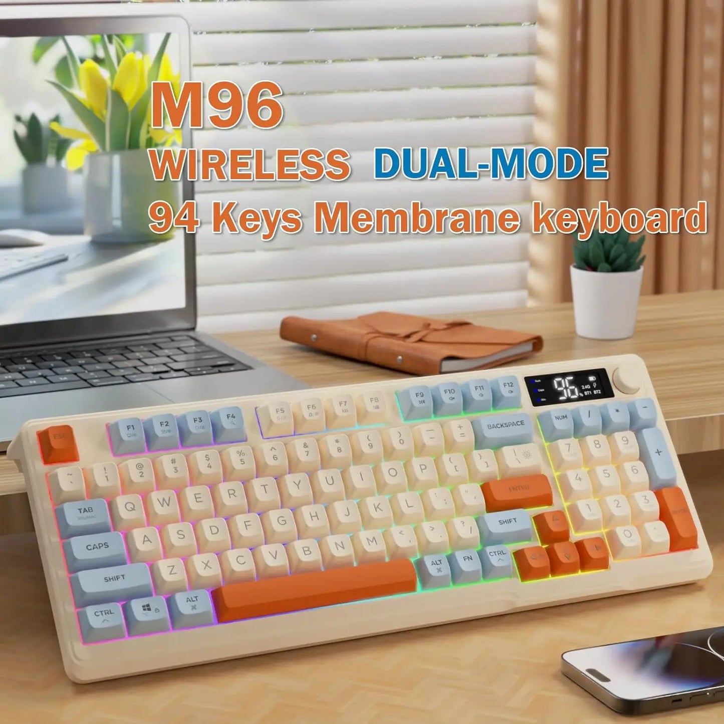 ZIYOU LANG Wireless Gaming Keyboard With Display And Knob