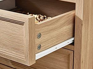 2 Pack Farmhouse 3 Drawer Bedside Cabinet, Wooden End Night Table With Metal Handles 24"W For Indoor Storage