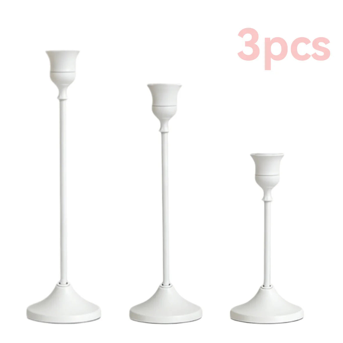 Premium Gothic Metal Candle Stands Set Wedding Table Decor