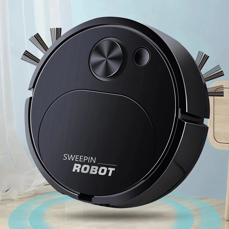 Automatic Electric Floor Vacuum Cleaner 3-in-1 1500Pa Sweeping Mop USB Rechargeable Wireless for Home And Office Use
