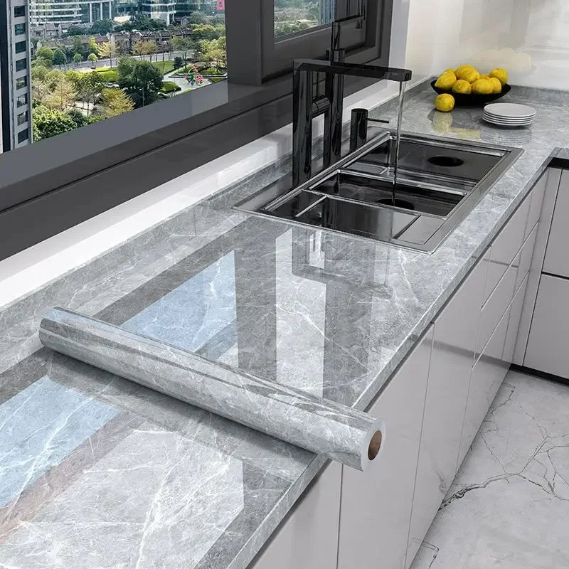 Marble Self-Adhesive Wallpaper for Kitchen and Home Decor