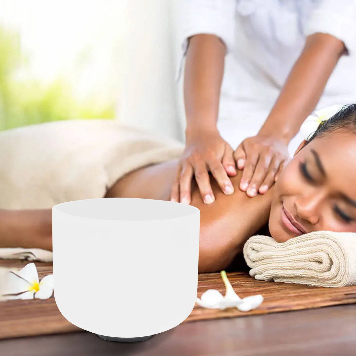 Quartz Singing Bowl for Sound Healing, 432Hz Meditation Bowl with Pure Tone for Chakra Balancing, Yoga & Stress Relief