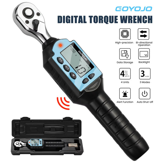 1/4" 3/8" 1/2" MINI Digital Torque Wrench Torque Spanner Hand Tools Bicycle Car Repair Tool Portable Wrench Bidirectional