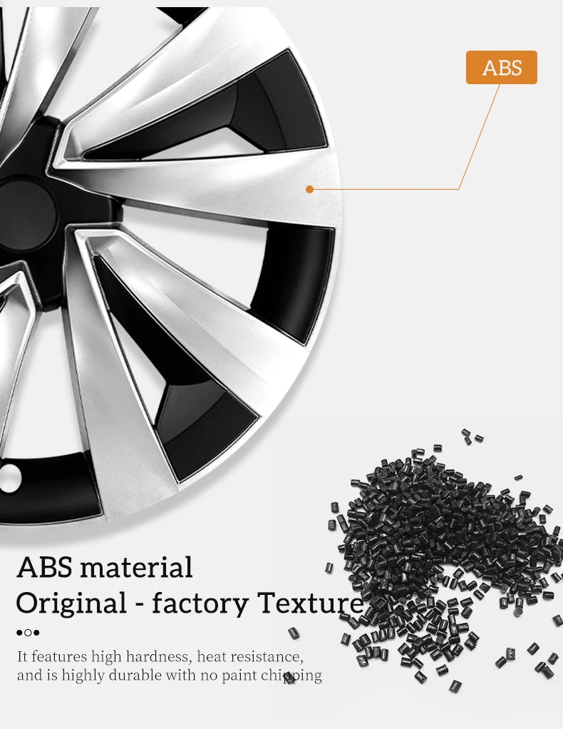 4PCS Wheel Cover for Tesla Model Y Juniper 2025-2026 19 Inch Car Replacement Wheel Cover Automobile Hub Cap Full Rim Car