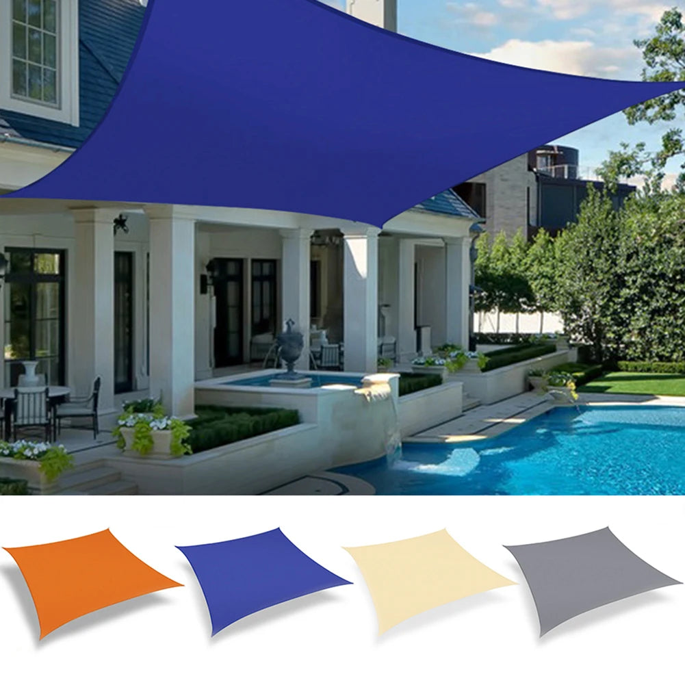 5x4M/4x6M Waterproof Large Sun Shelter Sunshade Protection Outdoor Canopy Garden Patio Pool Shade Sail Awning Camping Shade Net
