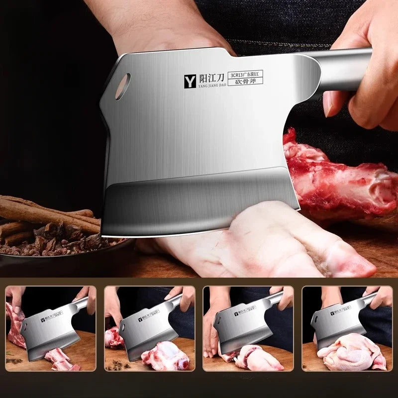 Stainless Steel Meat Cleaver For Butchers And Chefs