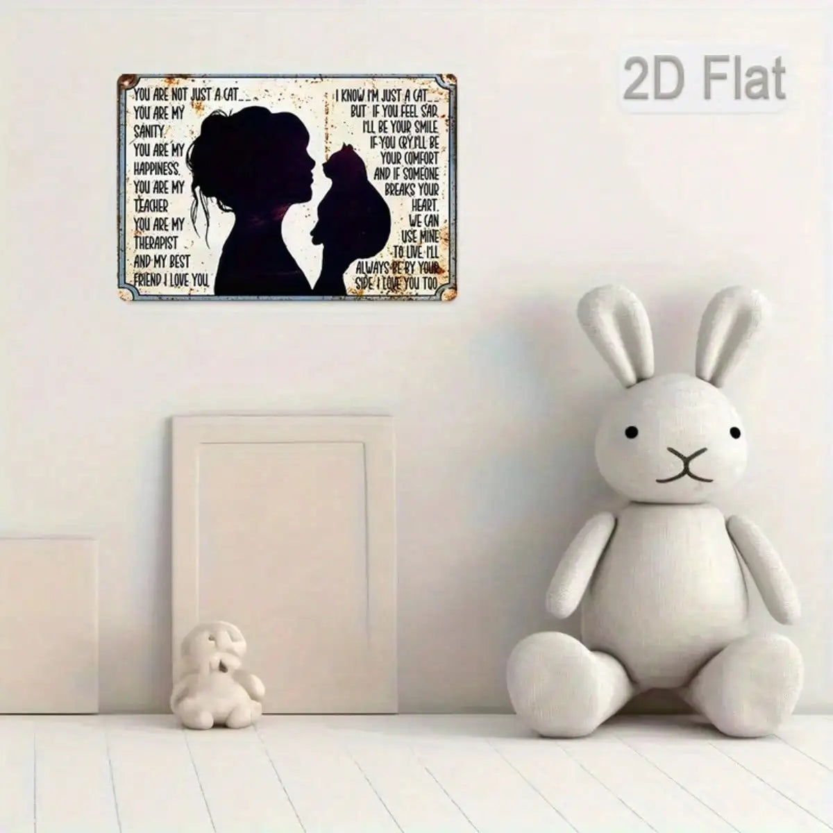 1PC Tin Sign You Are Not Just A Cat - Funny Pet Lover Art for Home/Office, 8x12 Inches/20x30 Cm
