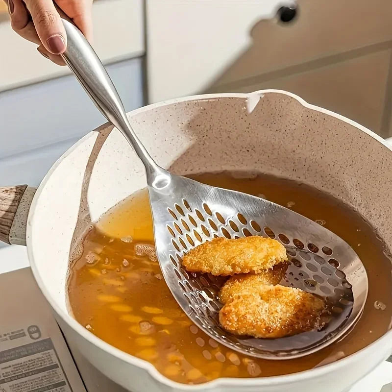 Stainless Steel Colander Skimmer Spoon for Frying and Cooking