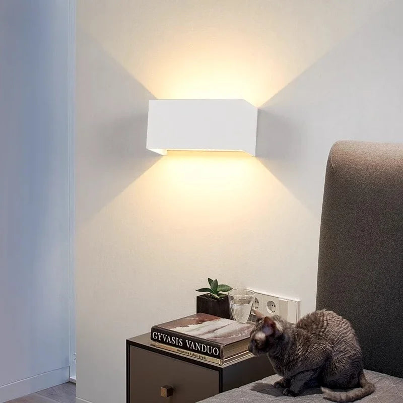Aluminum LED Wall Lamp Outdoor Waterproof IP65 Interior Wall Light 12W24W Porch Garden Lights Living Room Street Stairs Lighting